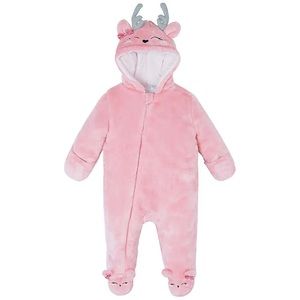 Koala Baby Girls Infant 1-piece Plush Pram Fleece Jumper, Pink, 9-12 month